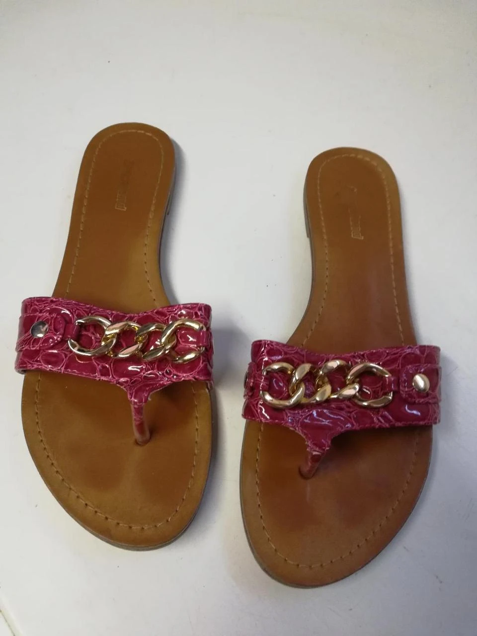 Fuchsia sandalen met ges maat 39 (interieure imperfecties) – photo 4